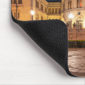 Norwegen Oslo Storting Gebäude bei Nacht Mousepad (Ecke)