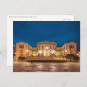 Norwegen Oslo Storting Gebäude bei Nacht Postkarte (Vorne/Hinten)