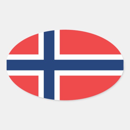 NORWEGEN OVALER AUFKLEBER (Vorderseite)