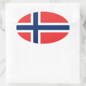 NORWEGEN OVALER AUFKLEBER (Tasche)