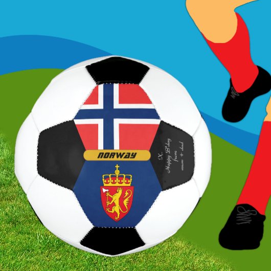 Norwegen Personalisiert, Flagge, Foto Fußball-Ball Fußball