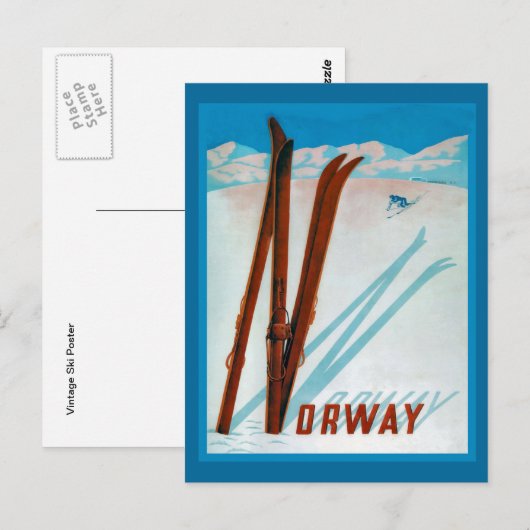 Norwegen Postkarte (Vorne/Hinten)