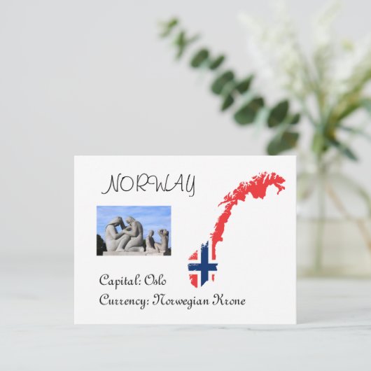 Norwegen Postkarte (Stehend Vorderseite)