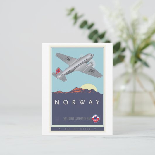 Norwegen Postkarte (Stehend Vorderseite)