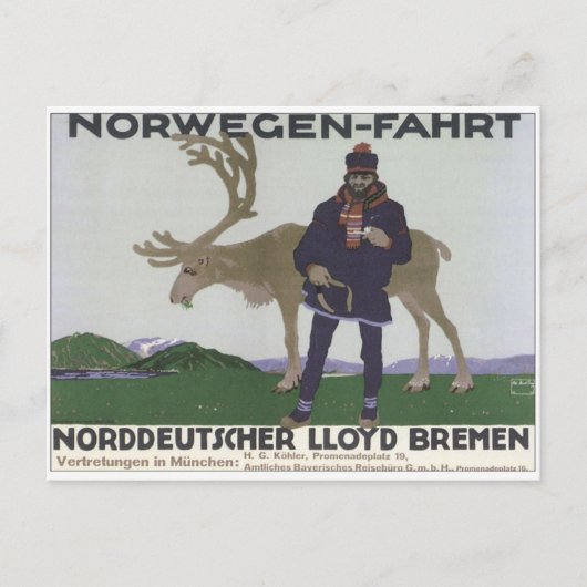 Norwegen Postkarte (Vorderseite)