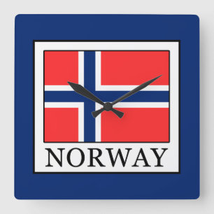 Norwegen Quadratische Wanduhr