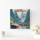 Norwegen Quadratische Wanduhr (Zuhause)
