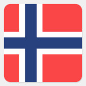 Norwegen Quadratischer Aufkleber (Vorderseite)