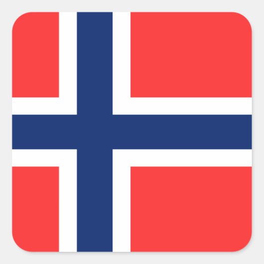 Norwegen Quadratischer Aufkleber (Vorderseite)