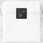 Norwegen Quadratischer Aufkleber (Tasche)