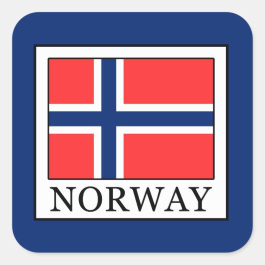 Norwegen Quadratischer Aufkleber (Vorderseite)