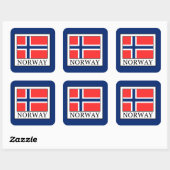 Norwegen Quadratischer Aufkleber (Blatt)