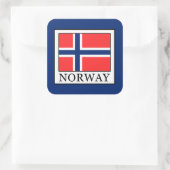 Norwegen Quadratischer Aufkleber (Tasche)