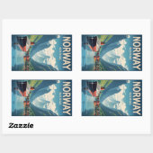 Norwegen Rechteckiger Aufkleber (Blatt)