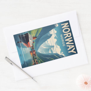 Norwegen Rechteckiger Aufkleber