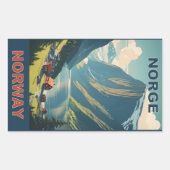 Norwegen Rechteckiger Aufkleber (Vorderseite)