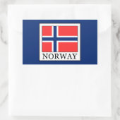 Norwegen Rechteckiger Aufkleber (Tasche)