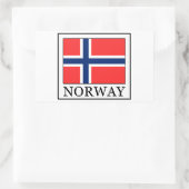 Norwegen Rechteckiger Aufkleber (Tasche)