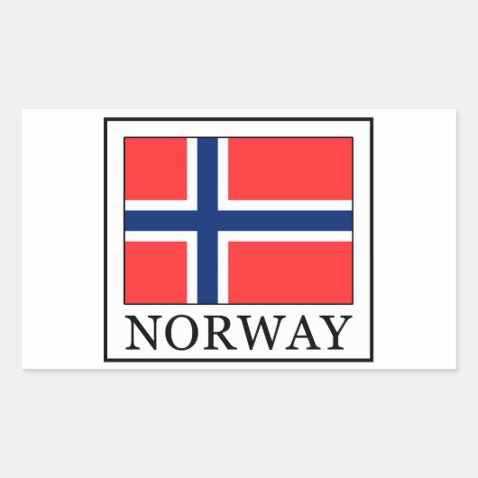 Norwegen Rechteckiger Aufkleber (Vorderseite)