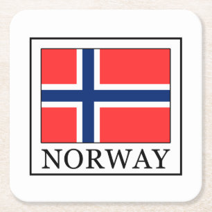 Norwegen Rechteckiger Pappuntersetzer