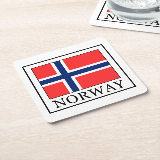 Norwegen Rechteckiger Pappuntersetzer (angewinkelt)