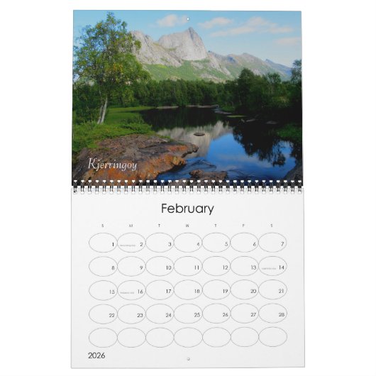 Norwegen Reflection Wall Calendar Kalender (Feb 2026)