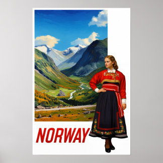 Norwegen-Reiseposter Poster