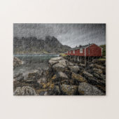 Norwegen Rote Kabine Puzzle (Horizontal)