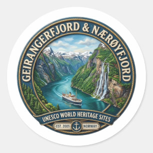 NORWEGEN RUNDER AUFKLEBER