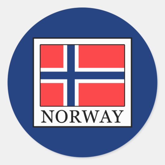 Norwegen Runder Aufkleber (Vorderseite)