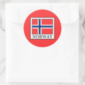 Norwegen Runder Aufkleber (Tasche)