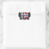 NORWEGEN RUNDER AUFKLEBER (Tasche)