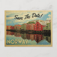 Norwegen Save the Date Vintag