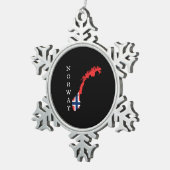 Norwegen Schneeflocken Zinn-Ornament (Rechts)