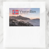 Norwegen Seascape Rechteckiger Aufkleber (Tasche)