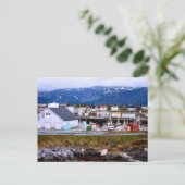 Norwegen, Seehafen und Berge Postkarte (Stehend Vorderseite)
