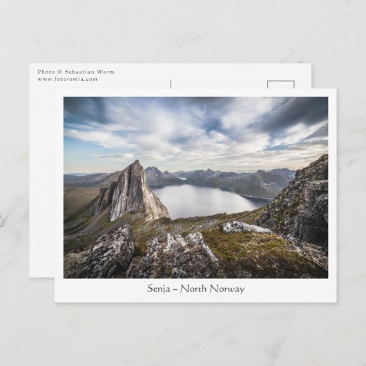 Norwegen Senja Mountain Postkarte (Vorne/Hinten)