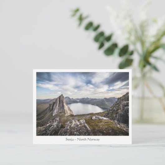 Norwegen Senja Mountain Postkarte (Stehend Vorderseite)