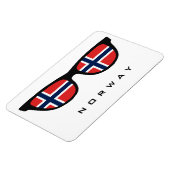 Norwegen Shades benutzerdefinierte Text- und Farbm Magnet (Linke Seite)