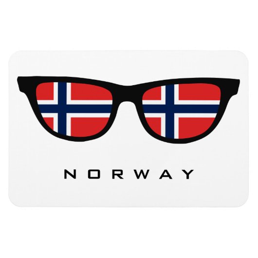 Norwegen Shades benutzerdefinierte Text- und Farbm Magnet (Horizontal)