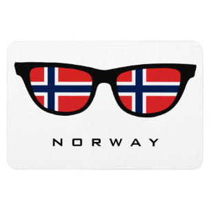 Norwegen Shades benutzerdefinierten Text- und Farb Magnet