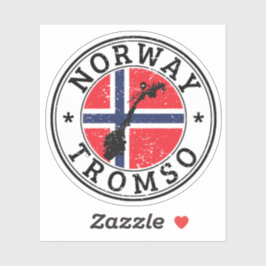 Norwegen Siegel Sticker Rundfahne für Laptop Book.