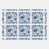 Norwegen, Skandinavien, Bäume, Vögel, Tiere Geschenkpapier Set (Vorderseite 2)