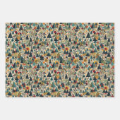 Norwegen, Skandinavien, Bäume, Vögel, Tiere Geschenkpapier Set (Vorderseite)