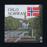 Norwegen Skandinavien Oslo Vigeland reisen Souveni Magnet<br><div class="desc">Norwegen,  Skandinavien,  Oslo Vigeland Park,  norwegische Flagge,  Reise-Souvenir</div>