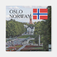 Norwegen Skandinavien Oslo Vigeland reisen Souveni Magnet