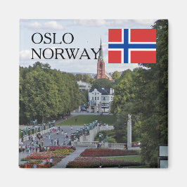 Norwegen Skandinavien Oslo Vigeland reisen Souveni Magnet