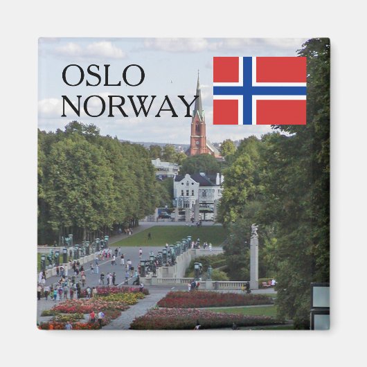 Norwegen Skandinavien Oslo Vigeland reisen Souveni Magnet (Vorne)