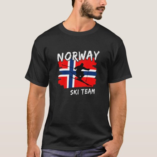 Norwegen Ski T-Shirt (Vorderseite)