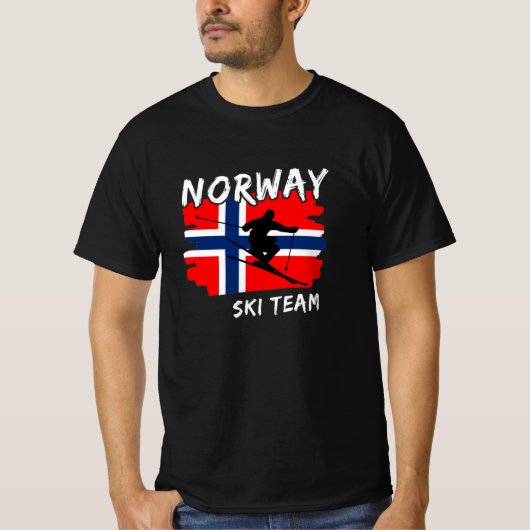Norwegen Ski T - Shirt (Vorderseite)